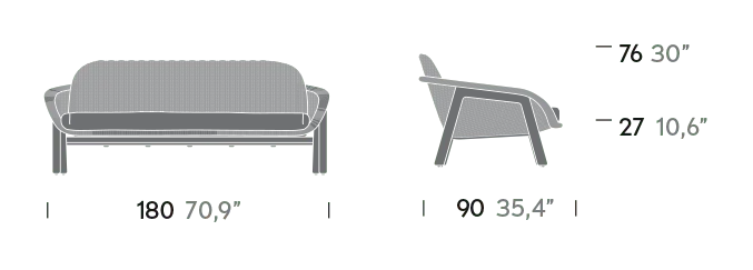 Vimini - 2 Place Sofa | Kettal | JANGEORGe Interior Design