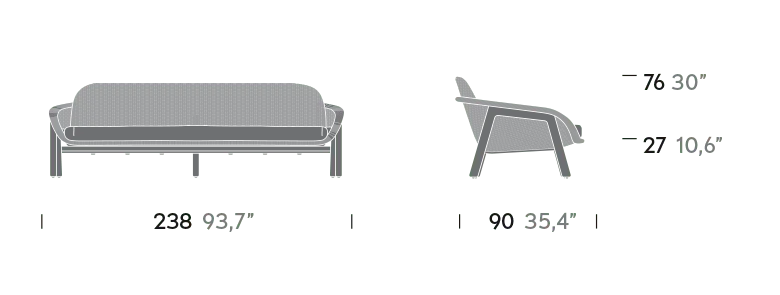 Vimini - 3 Place Sofa | Kettal | JANGEORGe Interior Design